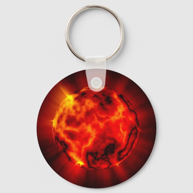 Burning Planet Keychain (Front)
