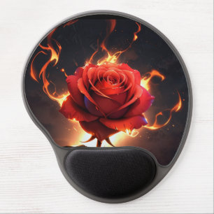 Burning Rose – Passion Meets Destruction in Striki Gel Mouse Pad