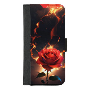 Burning Rose – Passion Meets Destruction in Striki iPhone 8/7 Plus Wallet Case