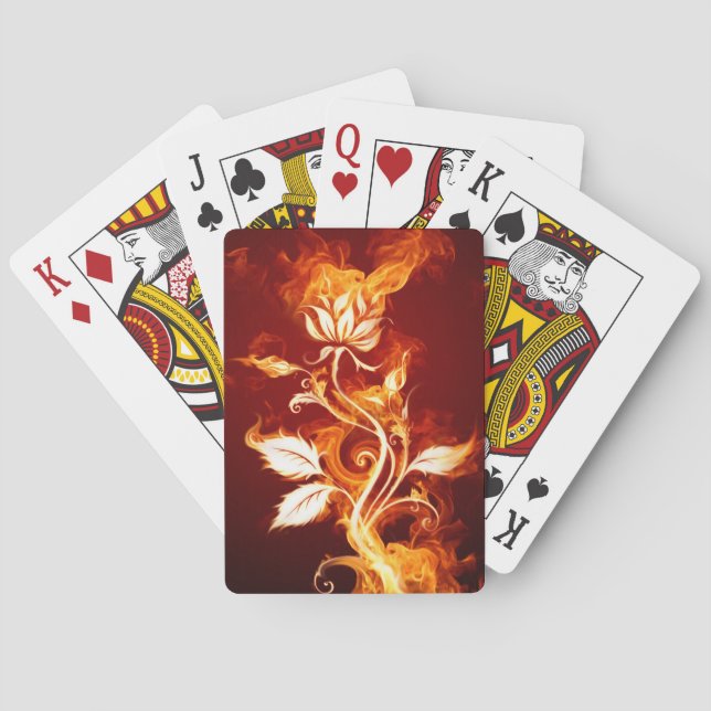 Burning Rose Poker Cards (Back)