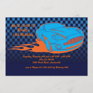 Burning Rubber Invitation