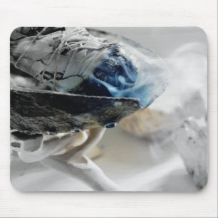 Burning Sage Smoking Metaphysical Esoteric Mouse Pad