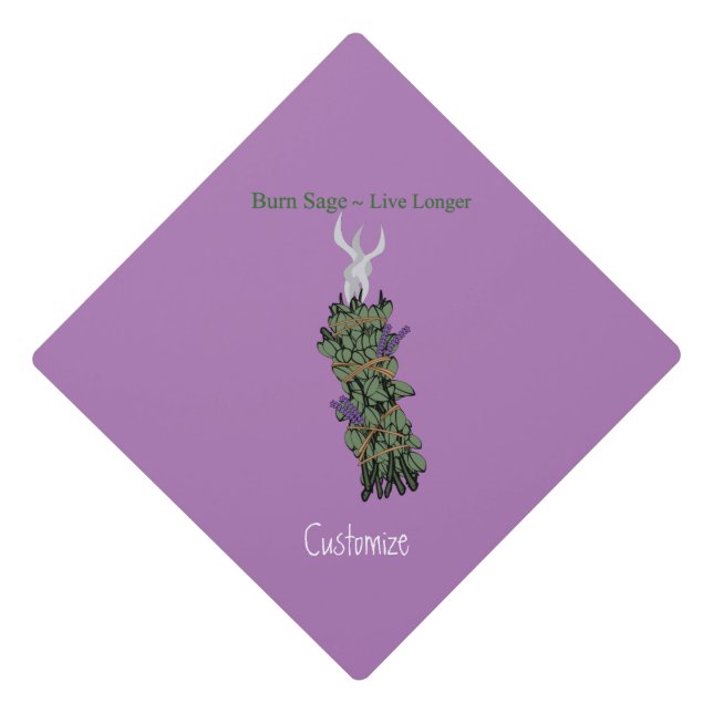 Burning Sage Thunder_Cove Graduation Cap Topper (Front)