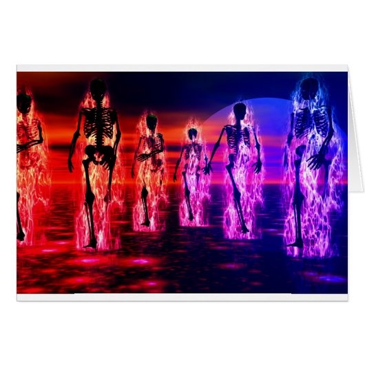 Burning skeleton cards (Front Horizontal)