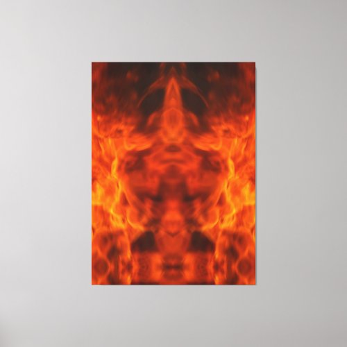 Burning skull canvas print