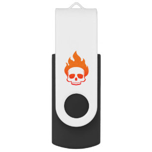Burning Skull Flash Drive
