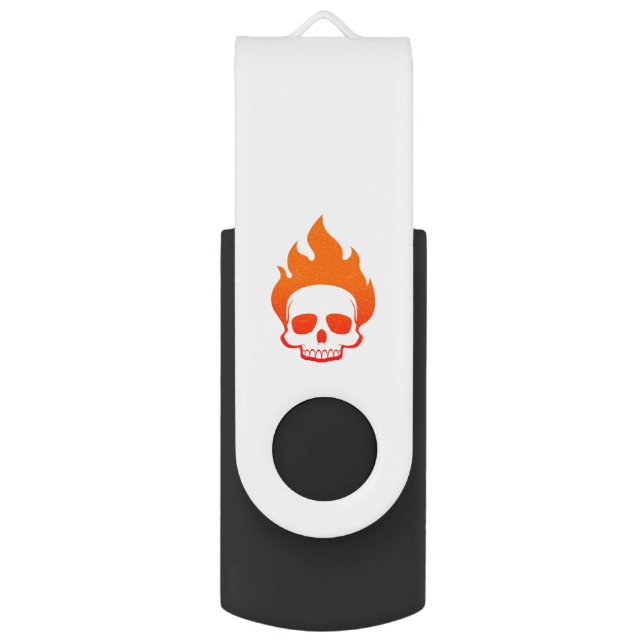Burning Skull Flash Drive (Back (Vertical))