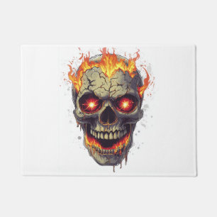 Burning Skull Inferno Doormat