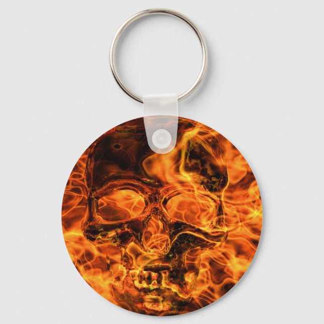 Burning skull keychain (Front)