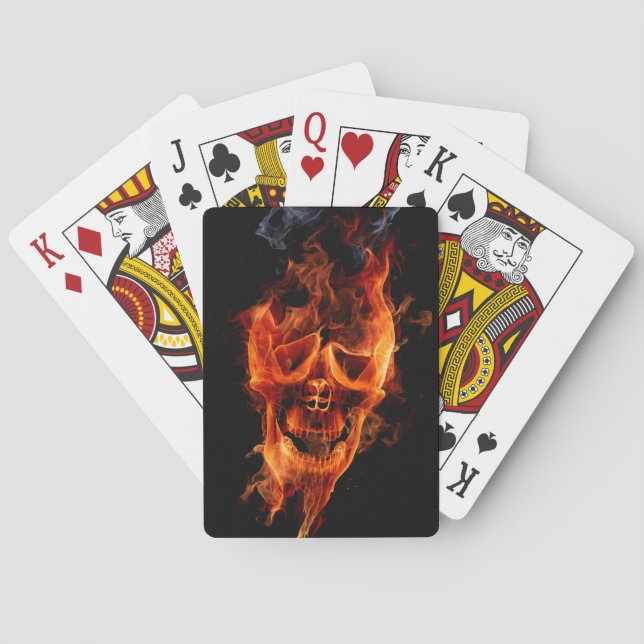 Burning Skull Poker Cards (Back)