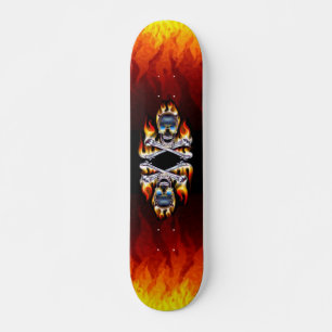Burning Skulls Skateboard Deck