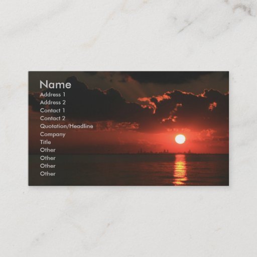 Customizable Burning Sky Business Cards