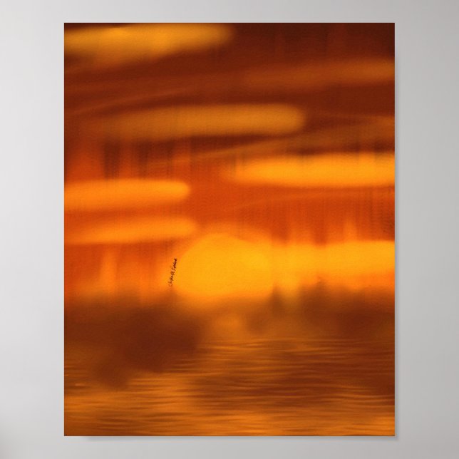 Burning Sunset Poster (Front)