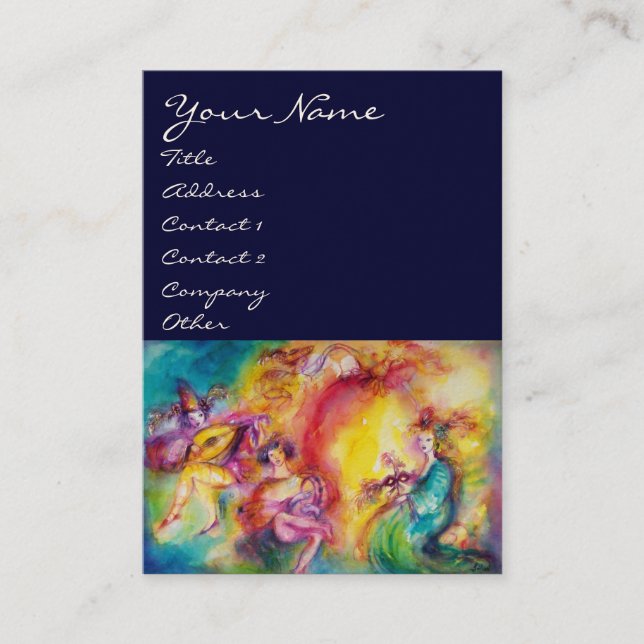 BURNING THE CARNIVAL / Theater ,Dance and Music Business Card (Front)