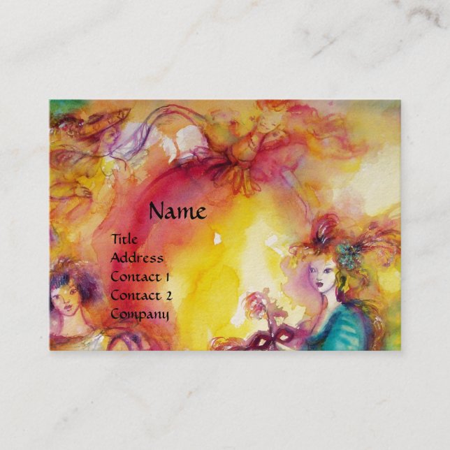 BURNING THE CARNIVAL / Theater ,Dance and Music Business Card (Front)