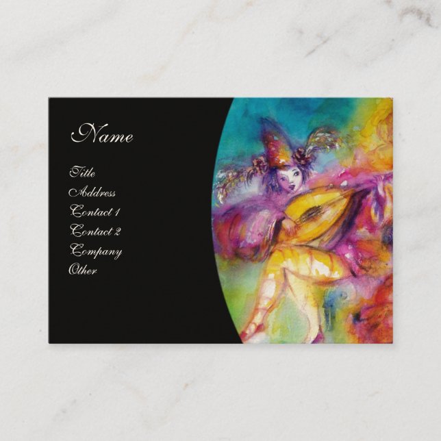 BURNING THE CARNIVAL / Theater ,Dance and Music Business Card (Front)