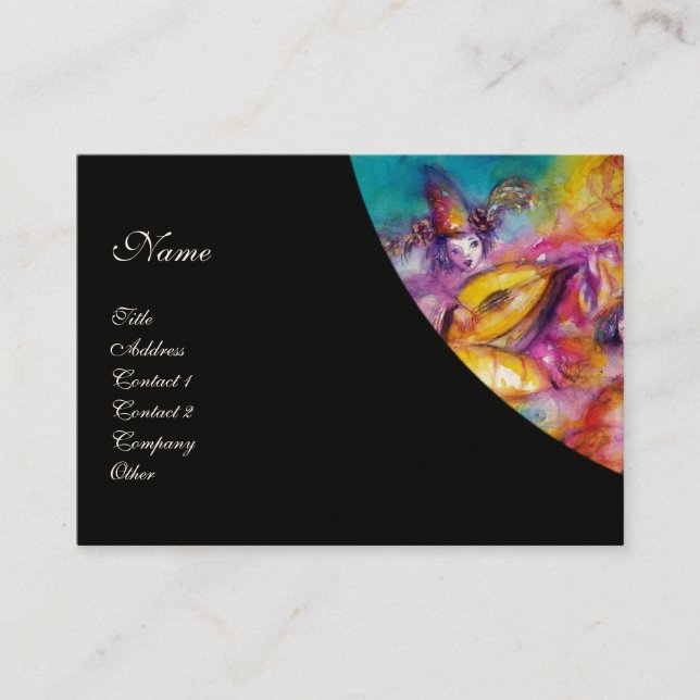 BURNING THE CARNIVAL / Theater ,Dance and Music Business Card (Front)