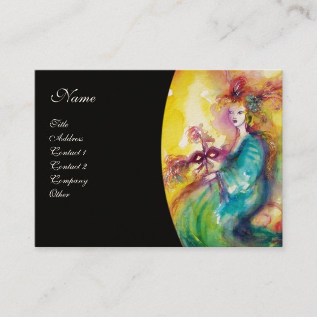 BURNING THE CARNIVAL / Theater ,Dance and Music Business Card (Front)