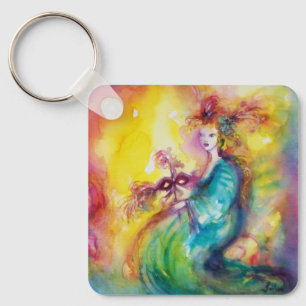 BURNING THE CARNIVAL / Venetian Masquerade Dance Keychain