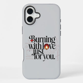 Burning with Love Just for You – Elegant Candle iPhone 16 Plus Case