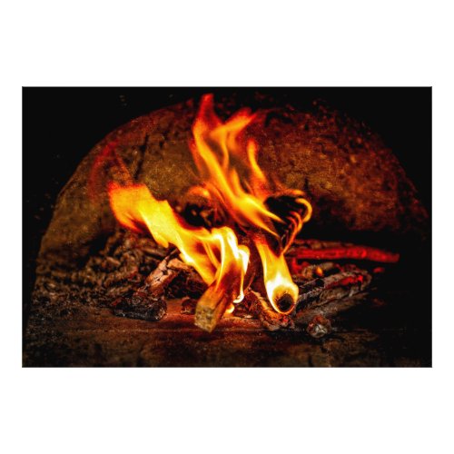 Burning Wood In A Stove Photo Print