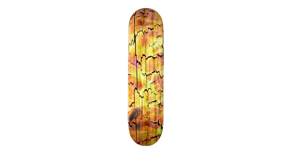 Burning Wood Skateboard Deck | Zazzle