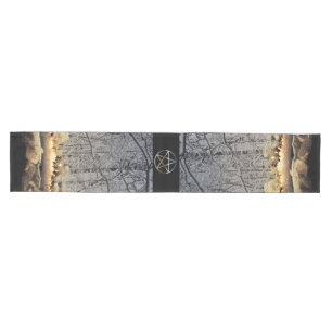 Burning Yule Log in Ancient Forest Medium Table Runner