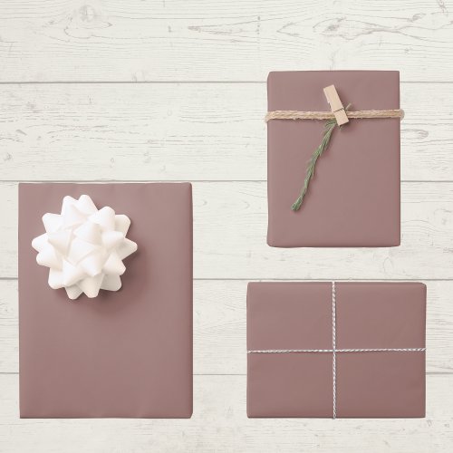 Burnished Brown Solid Color Wrapping Paper Sheets