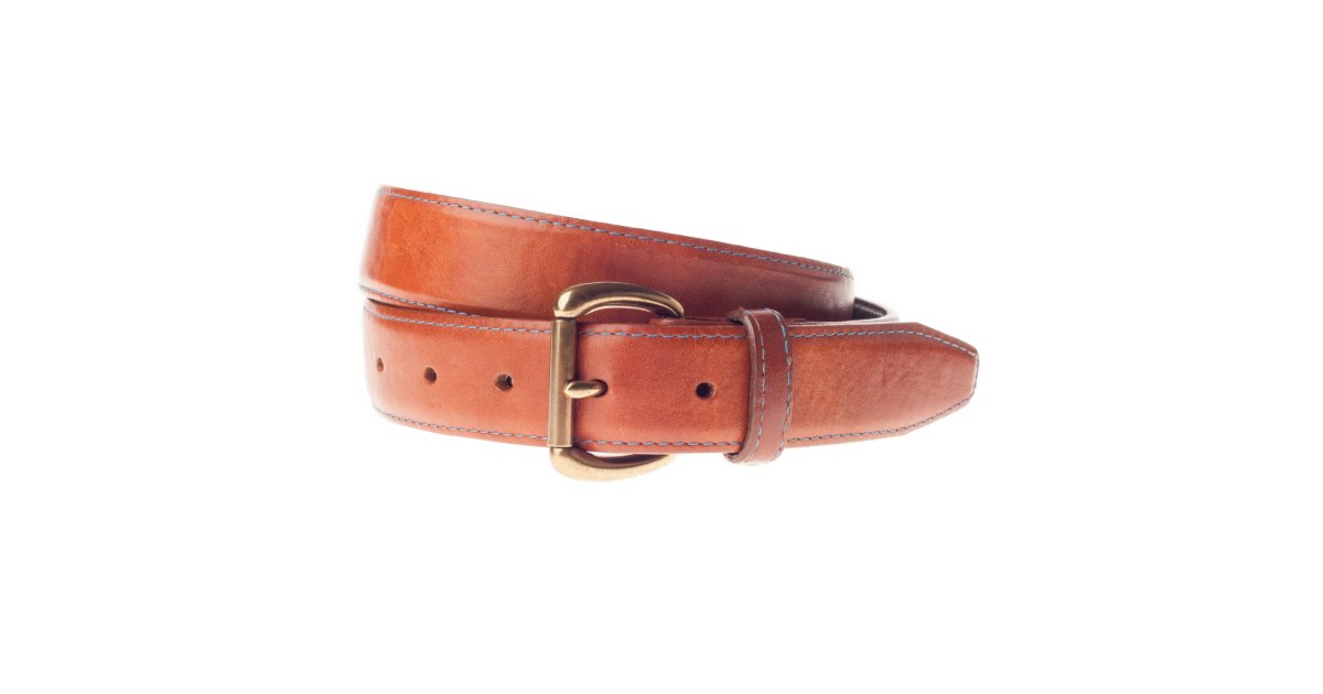 Brown Belt With Gold Buckle Mens Belts With Buckle Tan Cognac 
