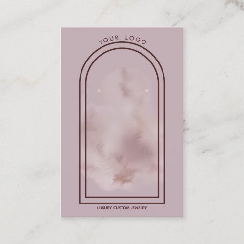 Burnished Lilac and Marsala Arch Earring Display Business Card