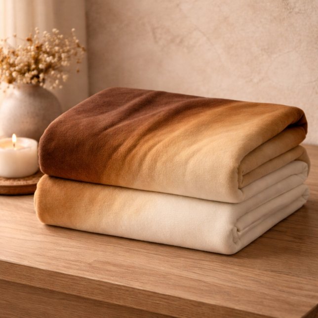 Burnished Luxe Espresso Gold Fleece Blanket (Espresso depth and gold shimmer add a polished layer to warm, neutral evening routines.)