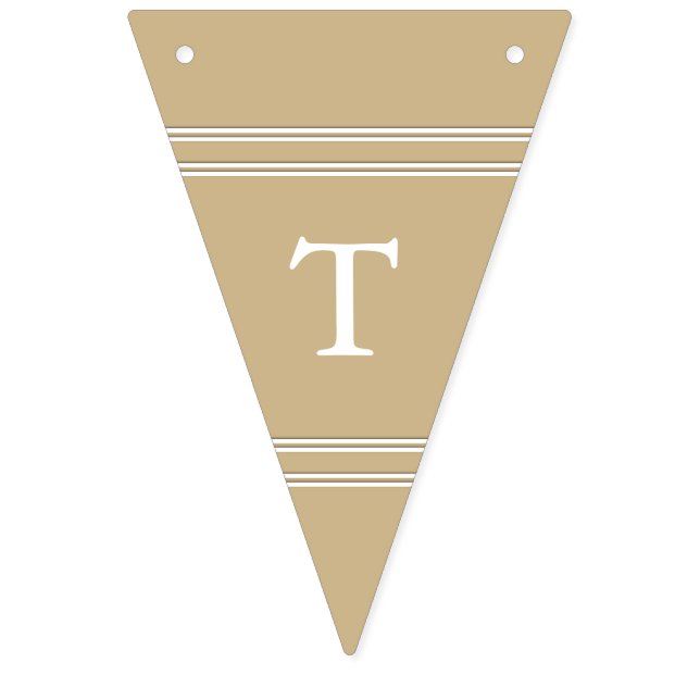 Burnished Matte Gold Wedding Bunting Flags (Sixteenth Flag)