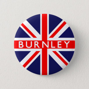 Burnley : British Flag Pinback Button