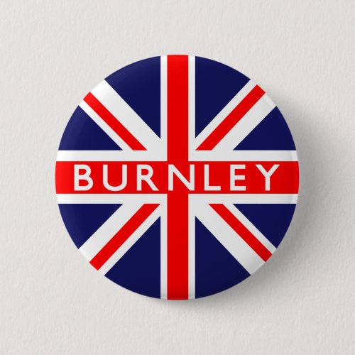 Burnley  British Flag Pinback Button