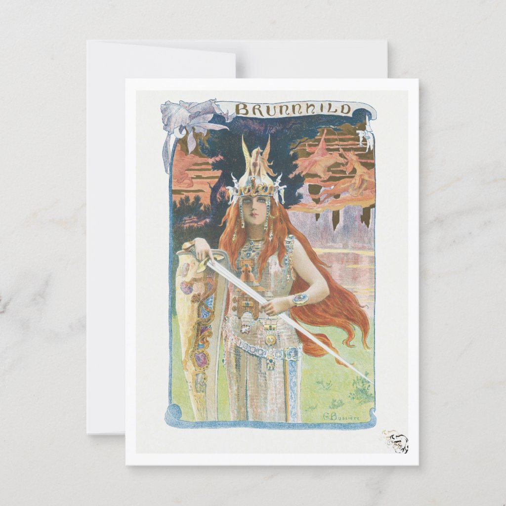 Burnnhild (1899) by Gaston Bussière Postcard