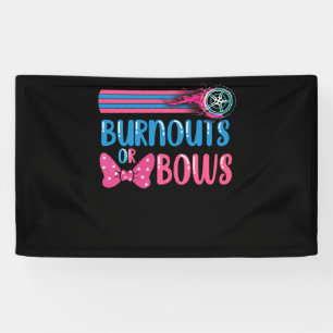Burnouts or Bows Gender Reveal party Idea Banner