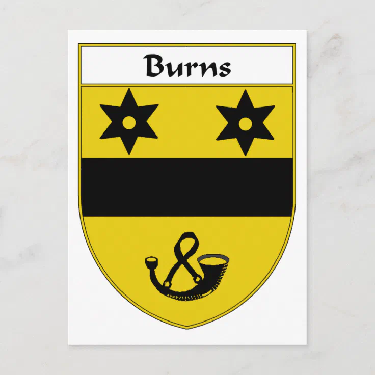 Burns Coat of Arms/Family Crest Postcard | Zazzle