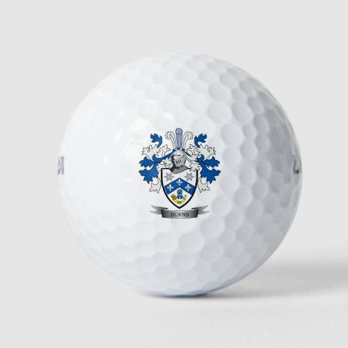 Burns Family Crest Coat of Arms Golf Balls