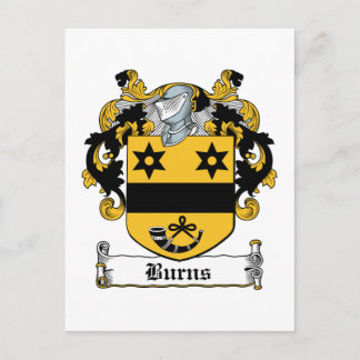 Burns Family Crest Postcard