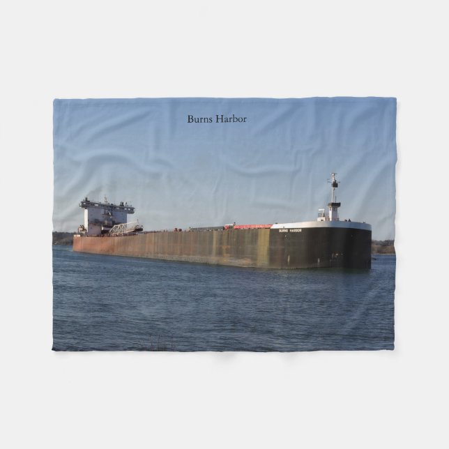 Burns Harbor fleece blanket (Front (Horizontal))