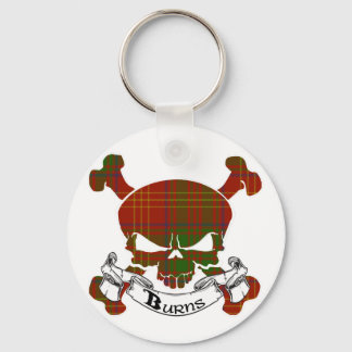 Burns Tartan Skull Keychain