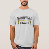Burnsville Braves Distressed Black T-Shirt | Zazzle