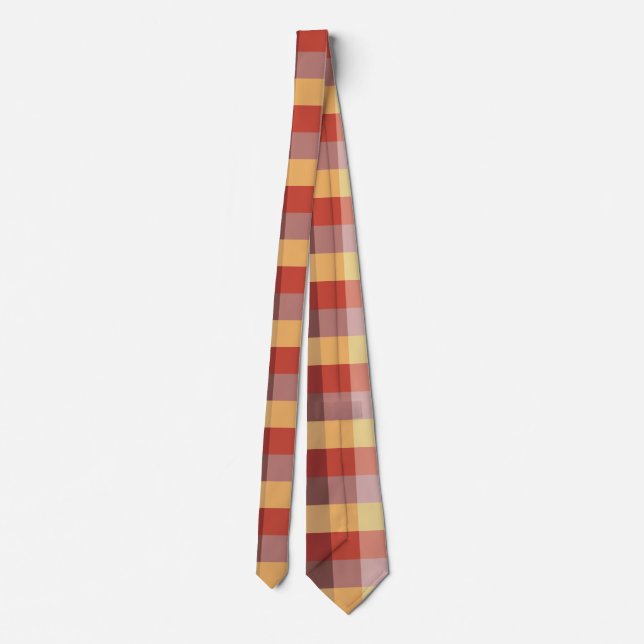 Burnt browns autumn neck tie (Back)