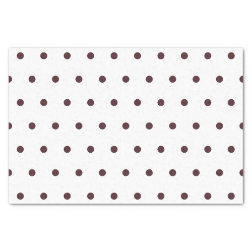 Burnt Burgundy Polka Dots Pattern Tissue Paper
