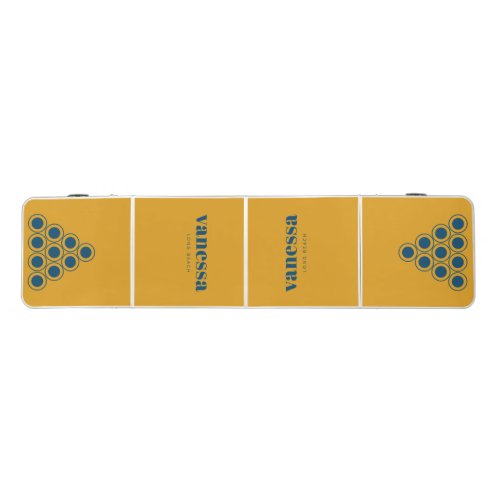 Burnt Buttercup Minimal Modern Classic Name Beer Pong Table