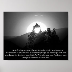 Burnt by a moonbeam w/Irish Blessing Poster