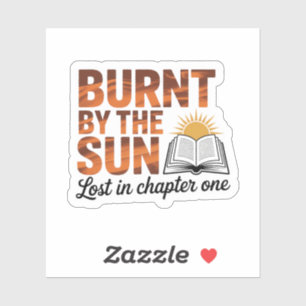 Burnt by the Sun Summer Book Lover Sticker