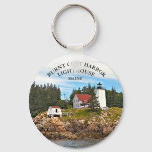 Burnt Coat Harbor Lighthouse Maine Keychain