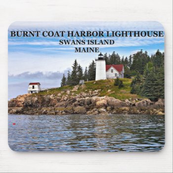 Burnt Coat Harbor Lighthouse  Maine Mousepad by LighthouseGuy at Zazzle