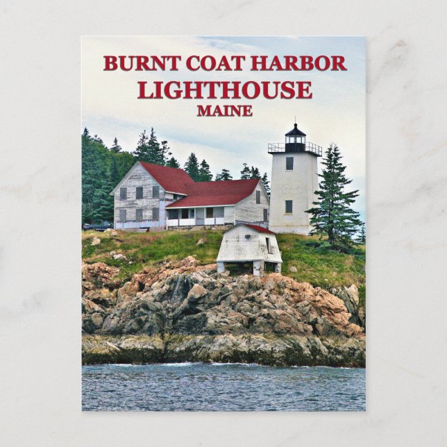 Burnt Coat Harbor Lighthouse, Maine Postcard (Front)